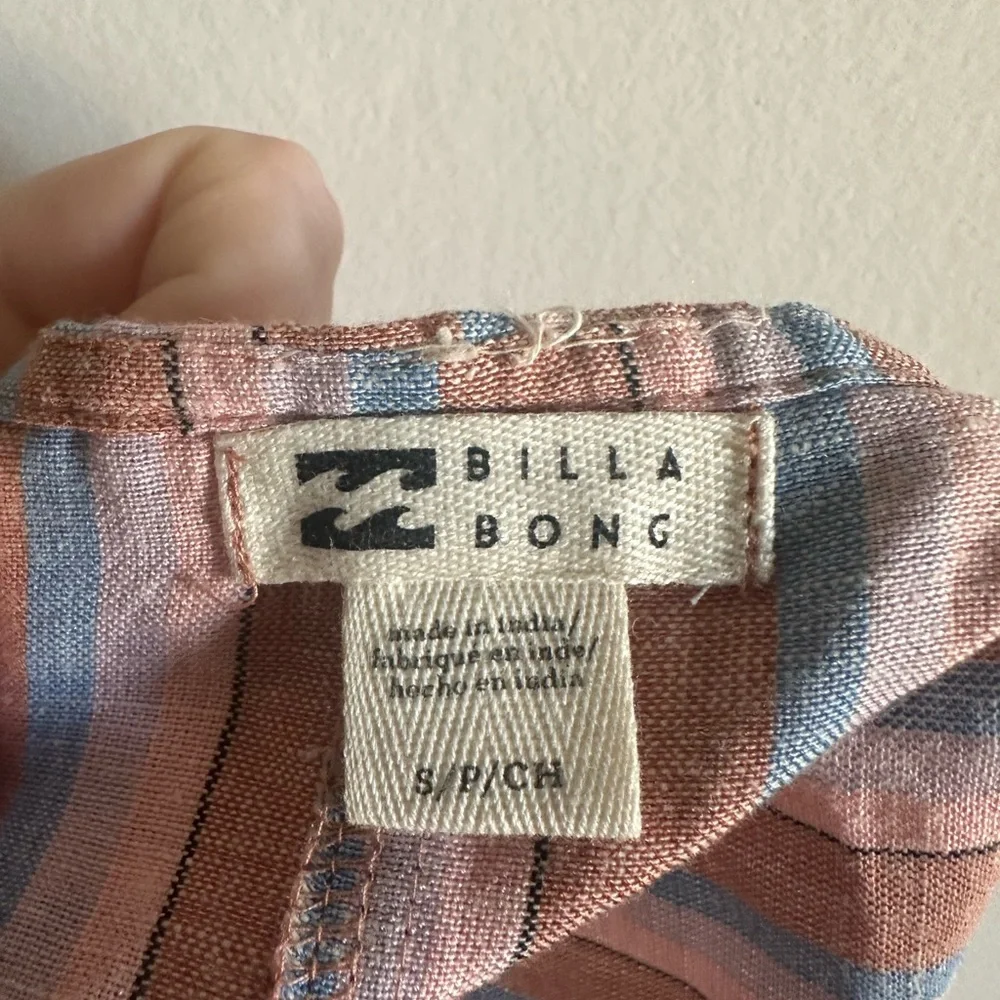 NWT Billabong Striped Beach Classic Front Pocket Mini Dress size Small - Picture 8 of 10